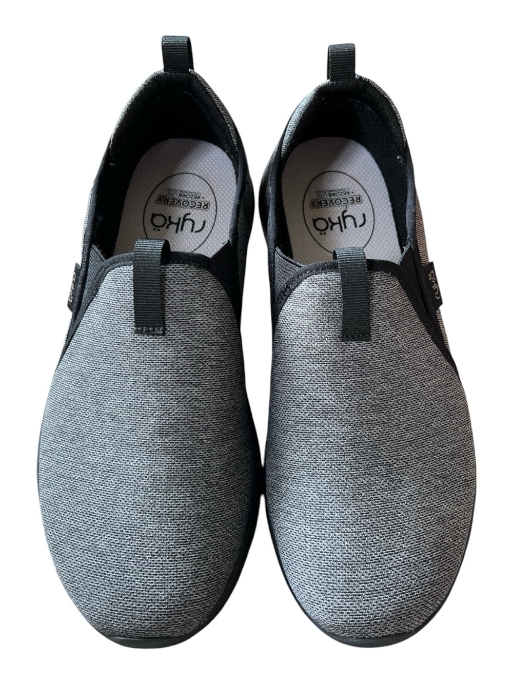 Women’s Ryka Gray Knit Slip-On Athletic Loafers